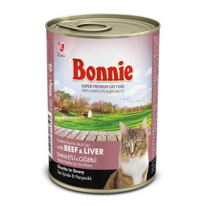 Bonnie Biftekli Kedi Konserve Sos İçinde 415 G