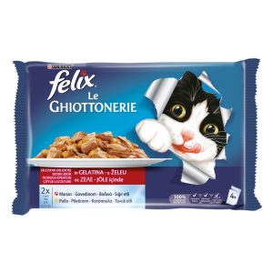 Felix Yavru Kedi Sığır Etli Tavuklu Yaş Kedi Maması 4X100 G