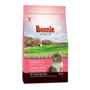 Bonnie Adult Kedi Maması Kuzu Etli Pirinçli 1,5kg