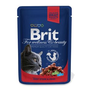 Brit Premium Sığır Etli ve Bezelyeli Pouch 100 G