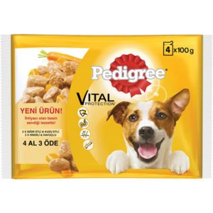 Pedigree Yetişkin Köpekler Kuzu Etli 4×100 G